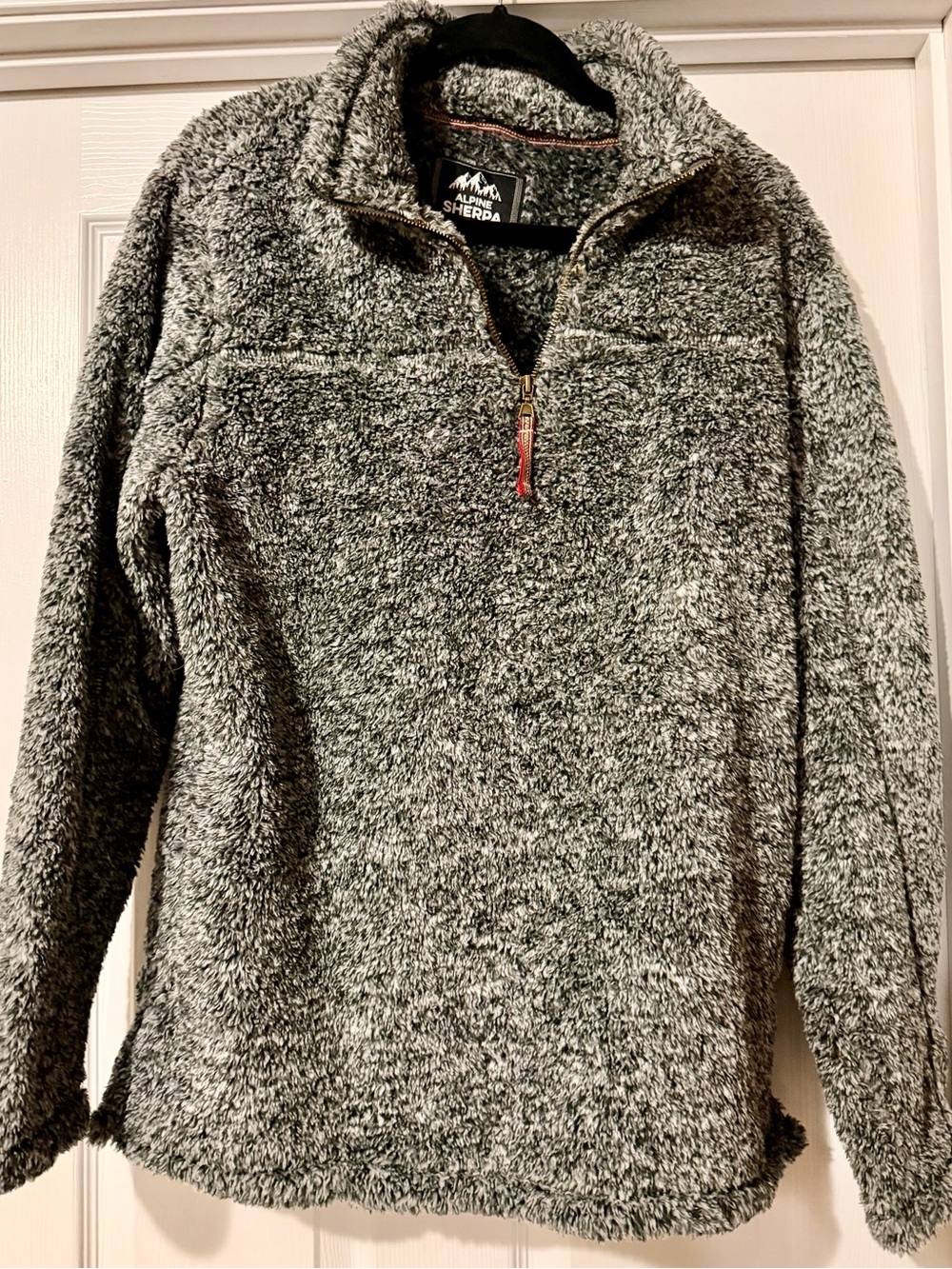 Alpine Sherpa Men's Gray Half-Zip Sherpa Pullover